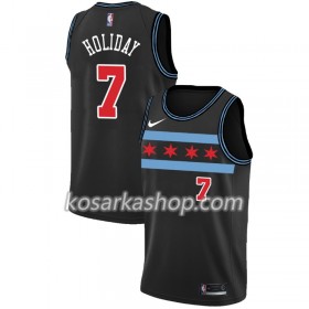 Dres Chicago Bulls Justin Holiday 7 Nike 2018-19 City Edition Crna Swingman